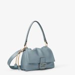 FENDI Mamma Baguette Medium Mercury blue nappa leather bag - Image 3